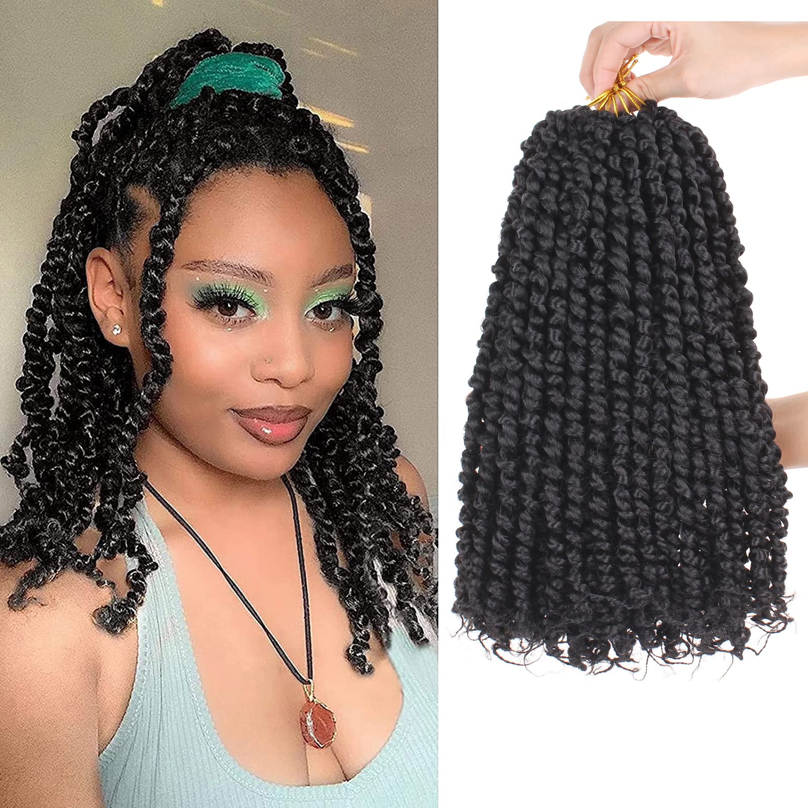 Amazon.com : Leeven 12 Inch Pretwisted Passion Twist Hair 8 Packs